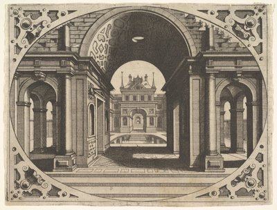 Placa de Varie Architecture, ca. 1560. de Johannes van Doetecum I