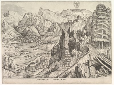 A Penitente Madalena Poenitens de The Large Landscapes, ca. 1555-56. de Johannes van Doetecum I