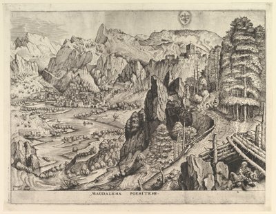 A Penitente Madalena Madalena Poenitens de As Grandes Paisagens, ca. 1555-56. de Johannes van Doetecum I