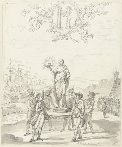 Armamento Geral, decoração na Praça Kadijk, 1795 de Johannes van Dregt (rejected attribution)