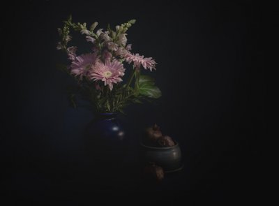 Natureza morta floral sombria de John-Mei Zhong