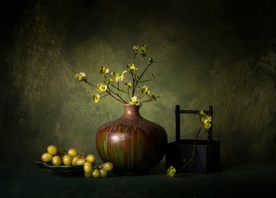 Natureza morta verde elegante de John-Mei Zhong