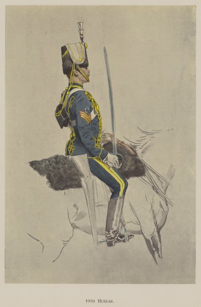 19º Hussar (cor litho) de John (after) Charlton