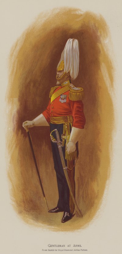 Gentleman at Arms (cor litho) de John (after) Charlton