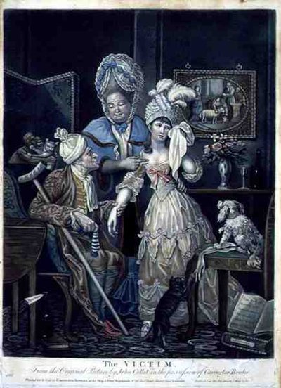 The Victim, pub. por Carington Bowles (fl.1744-93) de John (after) Collet