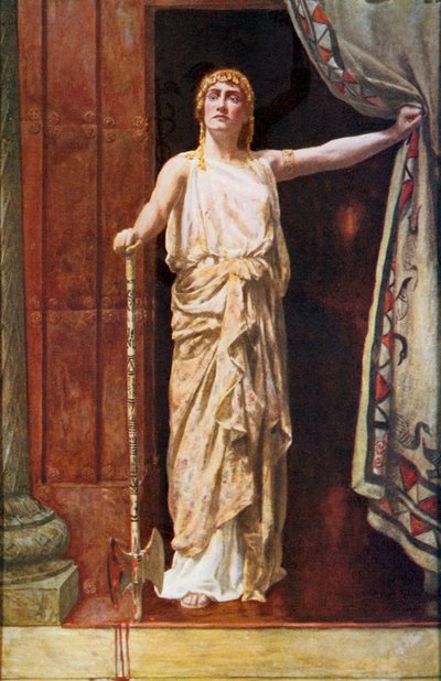 Clitemnestra (litografia a cores) de John (after) Collier