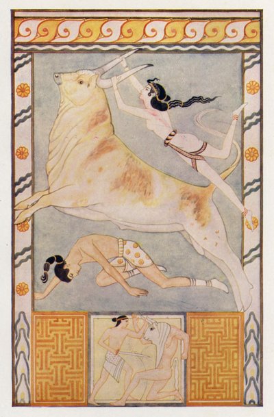 Os iscas de touros (litografia a cores) de John (after) Duncan