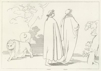 Entrada da Madeira Escura, Inferno, Canto 1 (gravura) de John (after) Flaxman