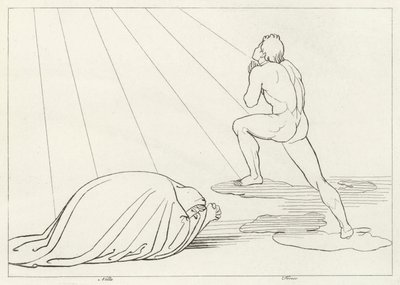 Elevação da floresta, Purgatório, Canto 23 (gravura) de John (after) Flaxman