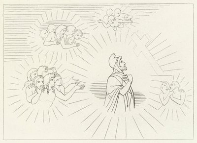 Heavenly Splendours, Paradise, Canto 20 (gravura) de John (after) Flaxman