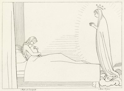 O Nascimento de Cacciaguida, Paraíso, Canto 15 (gravura) de John (after) Flaxman