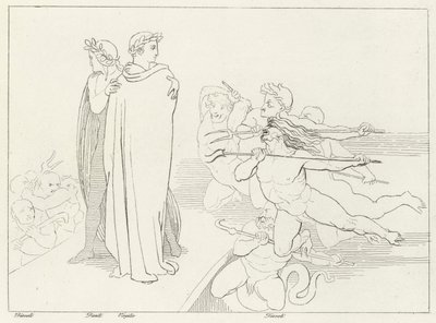 A Ponte, Inferno, Canto 21 (gravura) de John (after) Flaxman