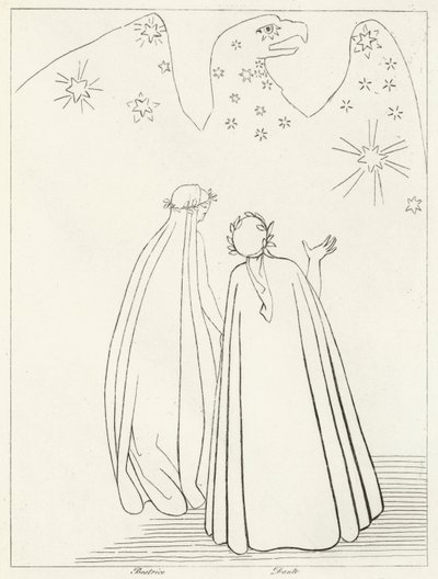 The Celestial Eagle, Paradise, Canto 19 (gravura) de John (after) Flaxman