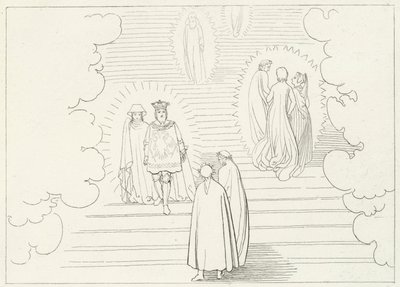 Os Passos Celestiais, Paraíso, Canto 21 (gravação) de John (after) Flaxman