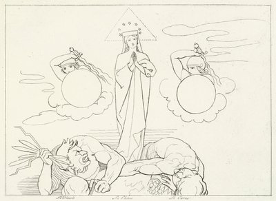 A Igreja Militante, Paraíso, Canto 25 (gravura) de John (after) Flaxman