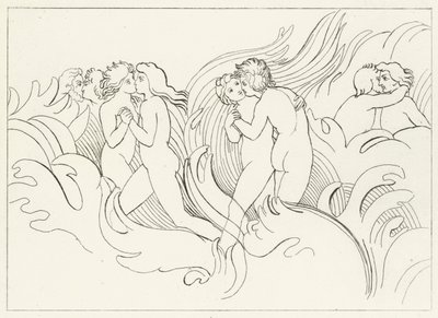 The Fiery Doom, Purgatório, Canto 26 (gravura) de John (after) Flaxman