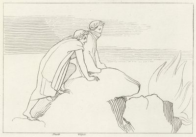 O Golfo em Chamas, Inferno, Canto 26 (gravura) de John (after) Flaxman