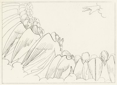 As Hierarquias, Paraíso, Canto 29 (gravura) de John (after) Flaxman