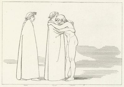 O Encontro com Sordello, Purgatório, Canto 6 (gravura) de John (after) Flaxman