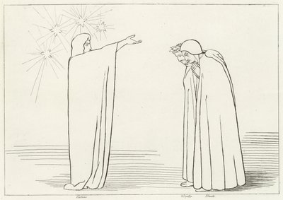 A Serra da Liberdade Condicional, Purgatório, Canto 1 (gravura) de John (after) Flaxman