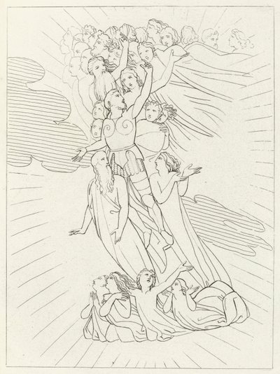 O Planeta Júpiter, Paraíso, Canto 18 (gravura) de John (after) Flaxman
