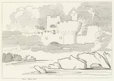 A piscina da inveja, Inferno, Canto 8 (gravura) de John (after) Flaxman