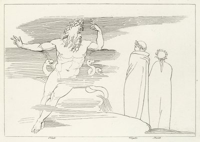 A Região de Plutão, Inferno, Canto 7 (gravura) de John (after) Flaxman