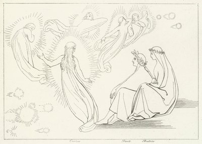 O Retorno de Cunissa, Paraíso, Canto 9 (gravura) de John (after) Flaxman