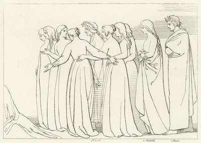 O Rio Eunoe, Purgatório, Canto 33 (gravura) de John (after) Flaxman