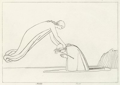 O Rio Lethe, Purgatório, Canto 31 (gravura) de John (after) Flaxman