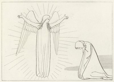 A Saudação, Purgatório, Canto 10 (gravura) de John (after) Flaxman