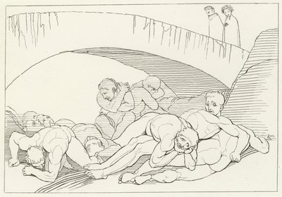 O Vale das Doenças, Inferno, Canto 29 (gravura) de John (after) Flaxman