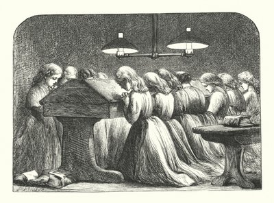 Oração da Noite numa Escola para Meninas (gravação) de John (after) Gilbert