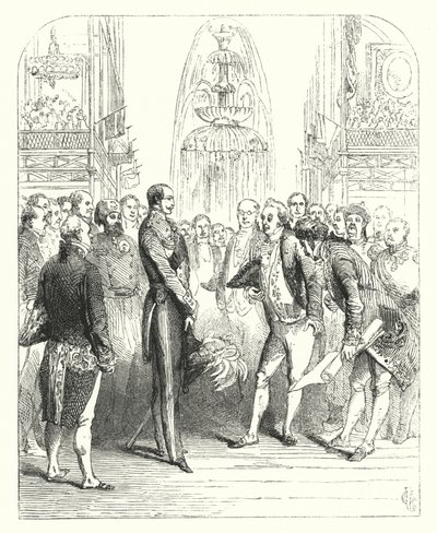 Príncipe Alberto e os Comissários Reais na Grande Exposição de 1851, Palácio de Cristal, Hyde Park, Londres (gravura) de John (after) Gilbert