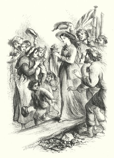 A Aterragem da Prímula (gravura) de John (after) Gilbert