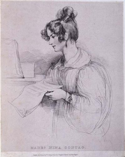 Mademoiselle Nina Sontag, gravada por William Sharp (1803-75) de John (after) Hayter