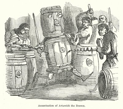 Assassinato de Artaveldt, o Cervejeiro (gravura) de John (after) Leech