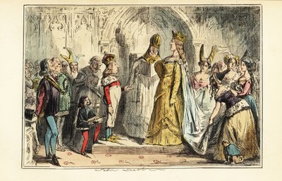Rei Henrique VI da Inglaterra casado com Margaret de Anjou na Abadia de Titchfield, 23 de Abril de 1445 de John (after) Leech