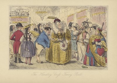 O Handley Cross Fancy Ball (gravura colorida) de John (after) Leech