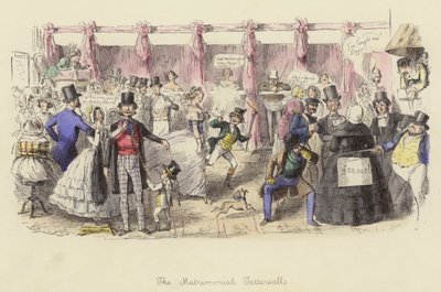 The Matrimonial Tattersalls (gravura a cores) de John (after) Leech