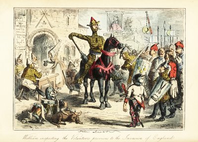 Guilherme o Conquistador com o seu exército de normandos em 1066 de John (after) Leech