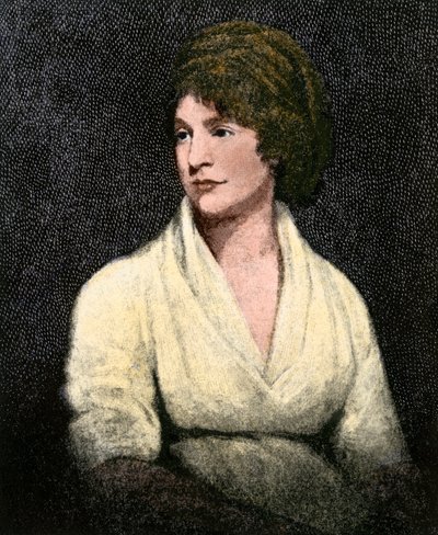 Retrato de Mary Wollstonecraft (1759-97) (gravura) de John (after) Opie