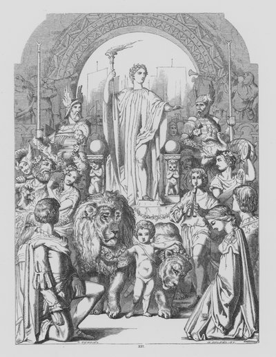 John Milton, LAllegro (gravura) de John (after) Tenniel