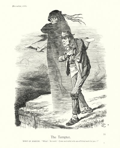 Desenho animado de Sir John Tenniel: O Tentador (gravura) de John (after) Tenniel
