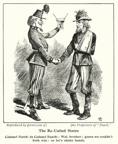 Os Estados Unidos da América (Litho) de John (after) Tenniel