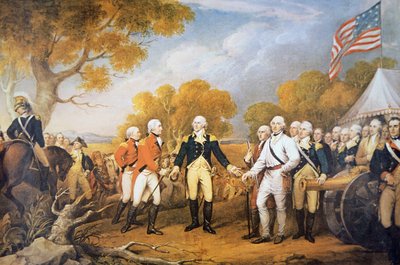 Rendição do General Burgoyne em Saratoga, Nova Iorque de John (after) Trumbull