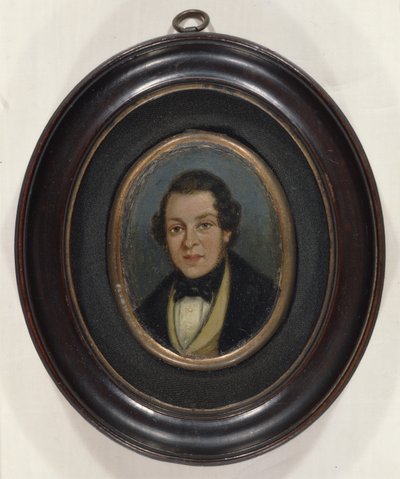 Miniatura: Retrato de Abram Constable (1783-1862), irmão do artista (óleo a bordo) de John (attr. to) Constable