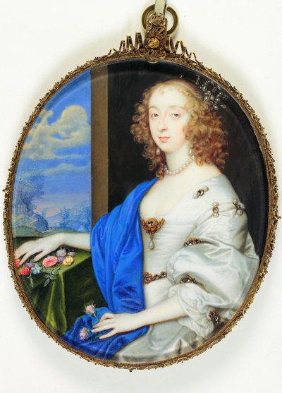 Lady Mary Villiers, Duquesa de Lennox e Richmond (aguarela em velino) de John (attr. to) Hoskins