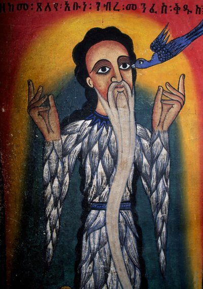 Fresco na Igreja de Santa Maria de Sião (século XVII), Aksum (Lista do Património Mundial da Unesco) de Walter Charles Mills