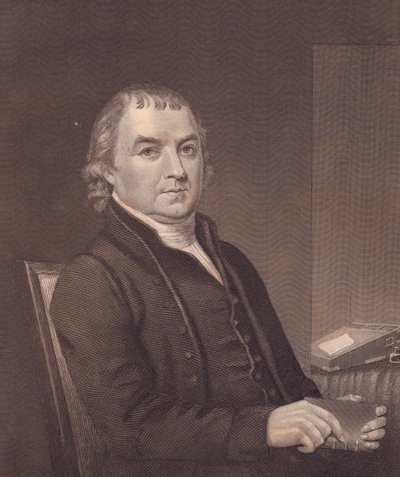 Retrato do bispo metodista americano William Mc Kendree (1757-1835), gravura, cerca de 1870 de Walter Charles Mills